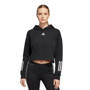 Adidas Performance XFG cropped hoodie black women's size M NWT